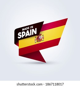 Vector Illustration Made In Spain Flag