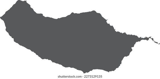 vector illustration of Madeira island map