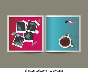 Vector illustration of magazine template