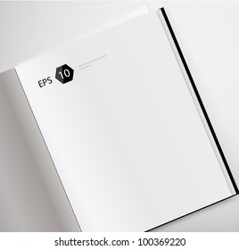 Vector illustration of magazine template for designers
