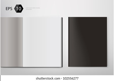 Vector illustration of magazine template for designers