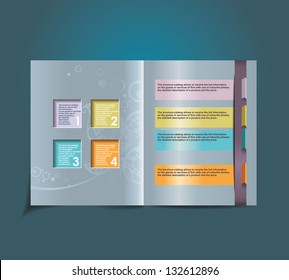Vector illustration of magazine. template for designers. brochure design