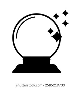 vector illustration of magic ball on white background