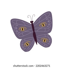 Vector illustration of magic butterfly