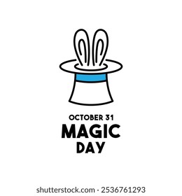 Vector Illustration of Magic Day. October 31. Flat design vector. Eps 10.