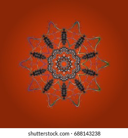 Vector illustration. Magic holiday abstract background with star and falling snowflakes. 