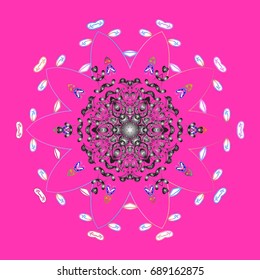 Vector illustration. Magic holiday abstract background with star and falling snowflakes. Christmas s.