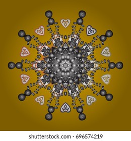 Vector illustration. Magic holiday abstract background with star and falling snowflakes. Christmas s.