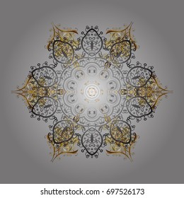 Vector illustration. Magic holiday abstract background with star and falling snowflakes. Christmas