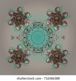 Vector illustration. Magic holiday abstract background with star and falling snowflakes. Christmas s.
