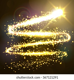 Vector illustration of magic light vector background.
