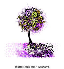 vector illustration of magic tree