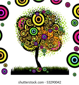 vector illustration of magic tree