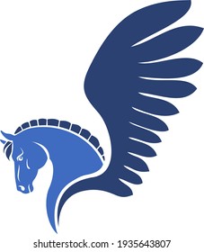 Vector illustration of a magic winged divine horse from Greek mythology