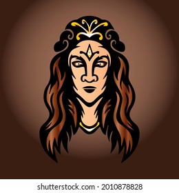 Vector Illustration Magic Woman art 