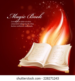 Vector illustration of a magical book