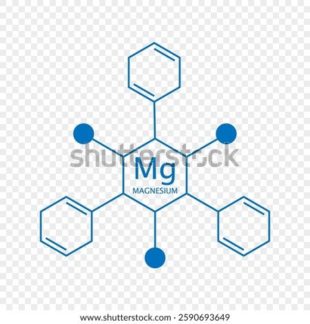 Vector illustration of magnesium molecules