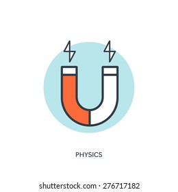 Vector illustration. Magnet Symbol. Electromagnetism symbol