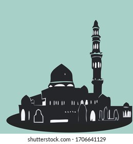 vector illustration of a magnificent mosque