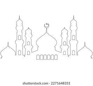 vector illustration of a magnificent mosque
