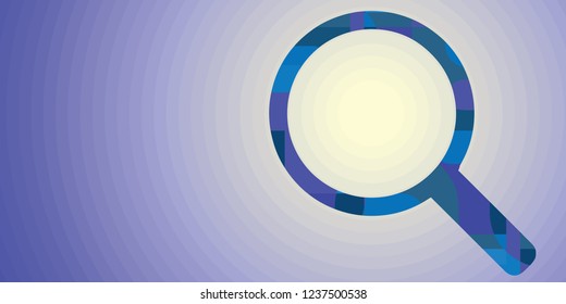 vector illustration for magnifier and concentric circles for focusing and concentration concept