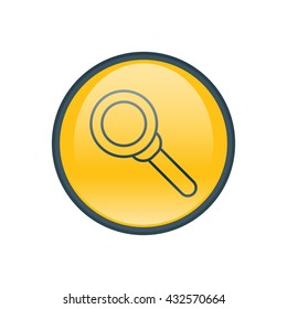 Vector illustration of magnifier icon