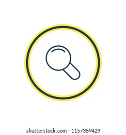 Vector illustration of magnifier icon line. Beautiful tools element also can be used as zoom icon element.