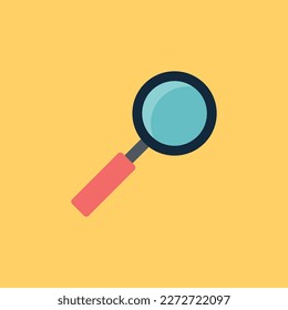 Vector illustration of magnifier icon, search, adventure, search for answers.