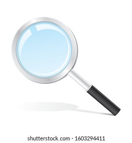 Vector illustration with magnifier icons in isolate on white background.
