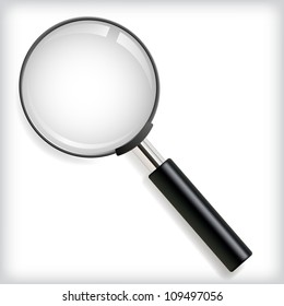 Vector illustration of magnifying glass.