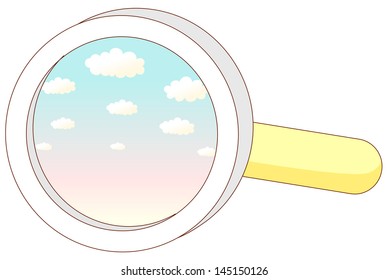 Ilustración vectorial de una lupa