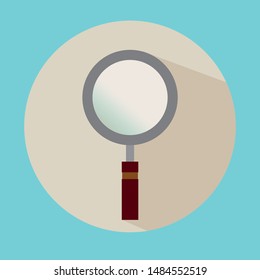 Vector illustration of magnifying glass.