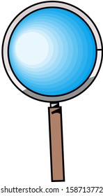 Ilustración vectorial de una lupa