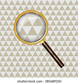Vector illustration of a magnifying glass.