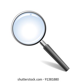 Vector illustration of magnifying glass