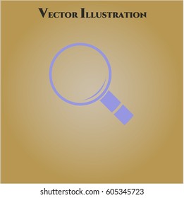 Vector Illustration of Magnifying glass in blue color
