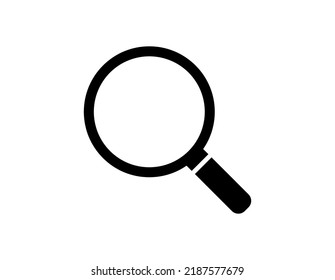 Vector illustration of a magnifying glass.　Magnifying glass icon.