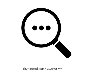 Vector illustration of a magnifying glass.　Magnifying glass icon.