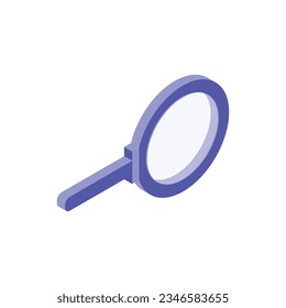 Vector illustration of magnifying glass icon.