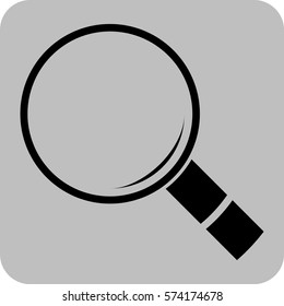 Vector Illustration of Magnifying Glass icon in black
