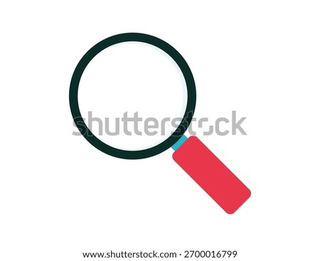 Vector illustration of a magnifying glass.　Magnifying glass icon.