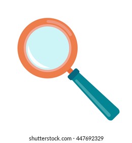 vector illustration of a magnifying glass on white background. EPS