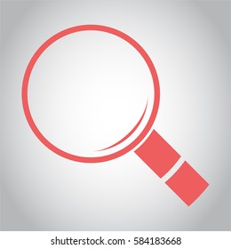 Vector Illustration of Magnifying glass in Peach
