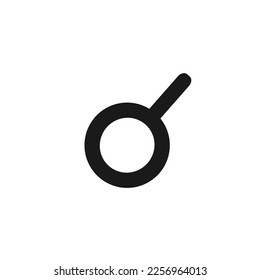 Vector illustration of a magnifying glass. Search and notes on the Internet.	