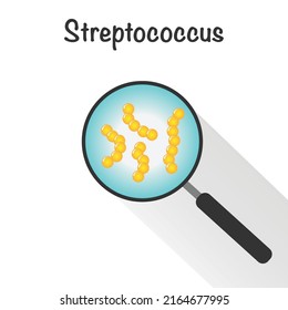 Vektorgrafik von Gläsern und Streptokokken