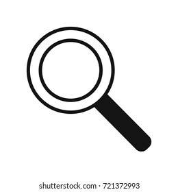 Vector illustration of a magnifying magnifier icon, search for an application, website, business presentation, infographics on a white background.