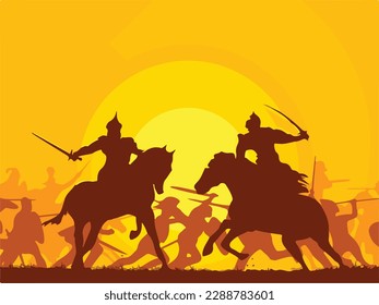 ilustración vectorial de Maharana Pratap jayanti.