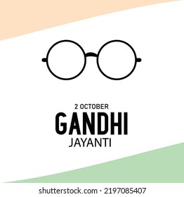 Vector illustration of Mahatma Gandhi jayanti 2nd October with spinning wheels charkha