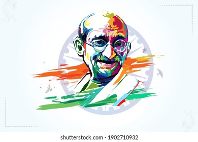 vector illustration of Mahatma Gandhi on Shaheed Diwas, Martyrs day India