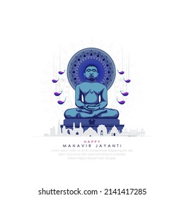 Vector illustration of Mahavir Jayanti Celebration. VECTOR